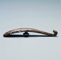 藏品(錯銀捲雲紋螭龍帶鉤)的圖片