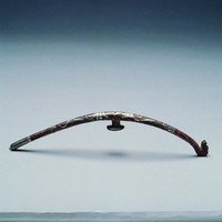 藏品(錯銀捲雲紋螭龍帶鉤)的圖片