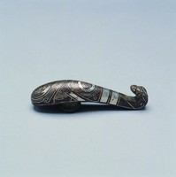 藏品(錯銀捲雲紋螭龍帶鉤)的圖片