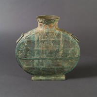 藏品(嵌紅銅龍紋扁壺)的圖片