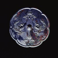 藏品(孔雀花卉紋葵花鏡)的圖片