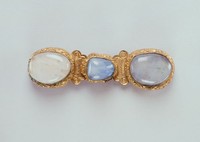 藏品(銅鎏金鑲瑪瑙帶扣)的圖片