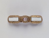 藏品(銅鎏金鑲漢白玉、碧璽帶扣)的圖片