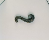 藏品(獸首卷尾錯金銀帶鉤)的圖片