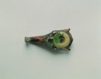 藏品(獸首蟬形鑲玉錯金銀帶鉤)的圖片