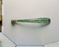 藏品(獸首錯金銀鑲綠松石龍紋琴形帶鉤)的圖片