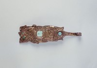 藏品(獸首鎏金嵌琉璃珠帶鉤)的圖片