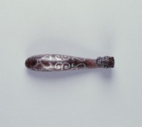 藏品(馬首錯銀幾何紋帶鉤)的圖片