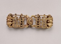 藏品(鎏金雙喜蝙蝠紋銅帶扣)的圖片