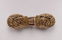 藏品(鎏金龍鏤空銅帶扣)的圖片