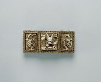 藏品(鎏金鑲象牙銅帶扣)的圖片