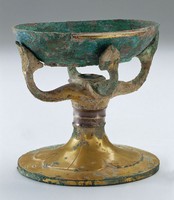 藏品(銅鎏金耳杯及杯托)的圖片