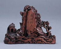藏品(黃楊木雕山水小屏)的圖片
