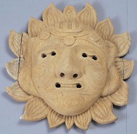 藏品(木刻太陽神像面具)的圖片