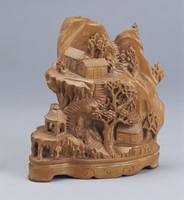 藏品(木刻「仁者樂山」)的圖片