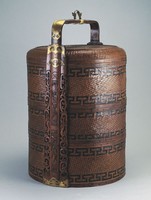 藏品(三層圓形竹籃)的圖片