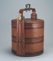 藏品(兩層圓形竹籃)的圖片