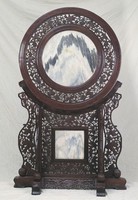 藏品(紅木嵌大理石插屏)的圖片