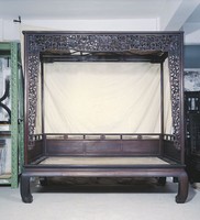 藏品(紅木雕架子床)的圖片