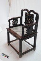 藏品(檀木嵌大理石太師椅)的圖片