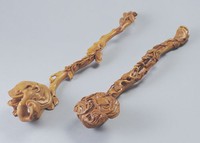 藏品(黃楊木靈芝如意)的圖片