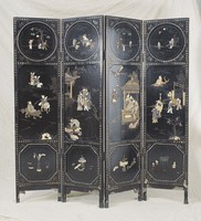 藏品(黑漆描金嵌百寶圍屏)的圖片