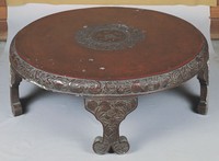 藏品(楠木石榴紋圓几)的圖片
