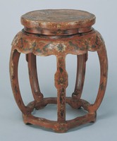藏品(朱漆彩繪鼓形凳)的圖片