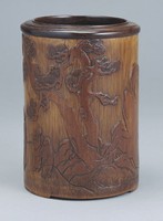 藏品(竹刻人物筆筒)的圖片