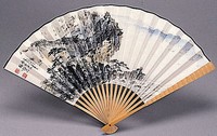 藏品(「雲山雁影」摺扇)的圖片