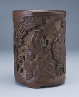 藏品(竹雕「竹林七賢」筆筒)的圖片