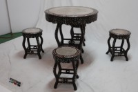 藏品(紅木螺鈿圓桌凳組)的圖片