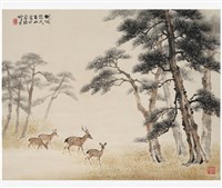 藏品(松林群鹿)的圖片