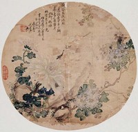 藏品(花卉團扇)的圖片