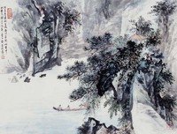 藏品(泛舟觀瀑)的圖片