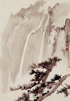 藏品(黃山探勝(一)人字瀑)的圖片