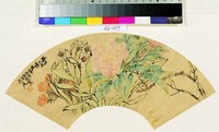 藏品(牡丹花扇面)的圖片