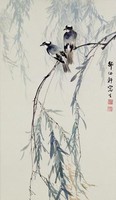 藏品(垂柳雙棲)的圖片
