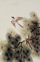 藏品(松間飛雀)的圖片
