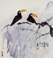 藏品(一對大嘴鳥)的圖片