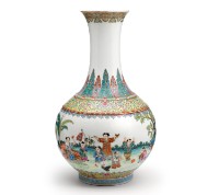藏品(五彩嬰戲圖長頸瓶)的圖片