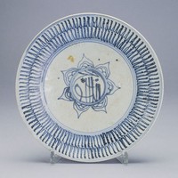 藏品(青花蓮壽盤)的圖片