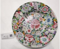 藏品(花卉紋彩瓷大盤)的圖片