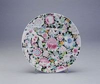 藏品(花卉紋彩瓷大盤)的圖片