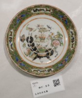 藏品(花卉紋彩瓷盤)的圖片