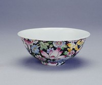 藏品(花卉紋彩瓷飯碗)的圖片