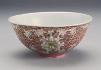 藏品(花卉紋彩瓷飯碗)的圖片