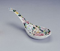 藏品(花卉紋彩瓷湯匙)的圖片