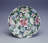 藏品(花卉琺瑯彩托盤)的圖片