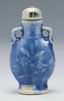 藏品(法藍模印花吉州窯雙耳鼻煙壺)的圖片
